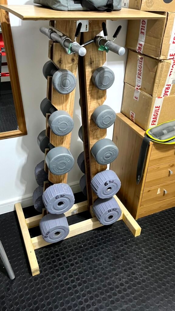 Rack with Dumbbells